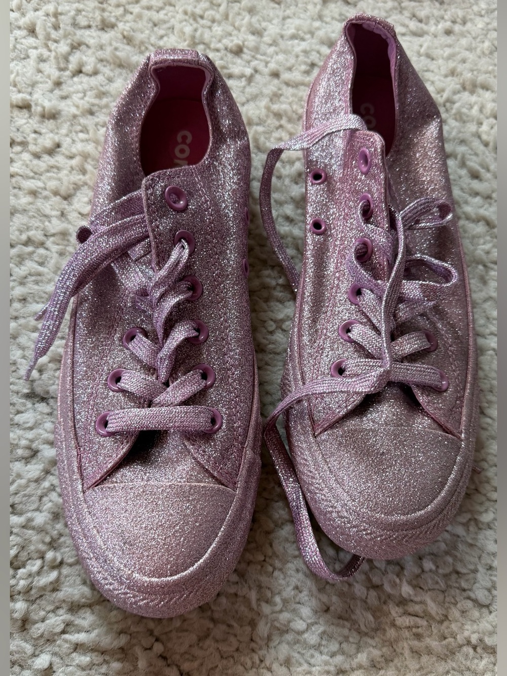 Converse Chuck Taylor Pink Glitter Sneakers Women’s Size 8 ✨